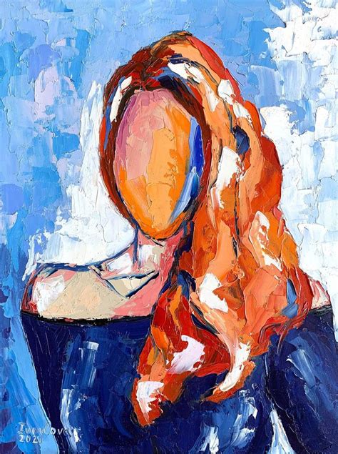 faceless woman painting.